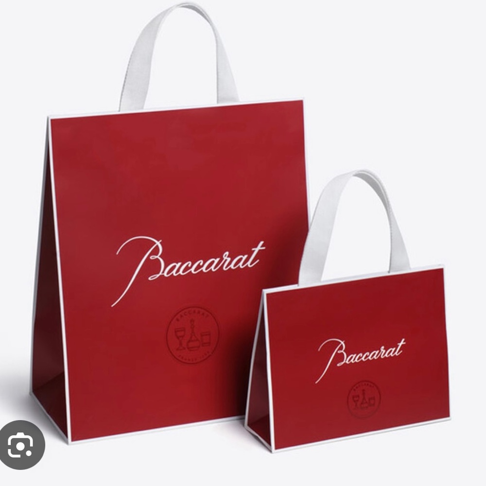 Baccarat shopping bags. Many sizes available, brand new.